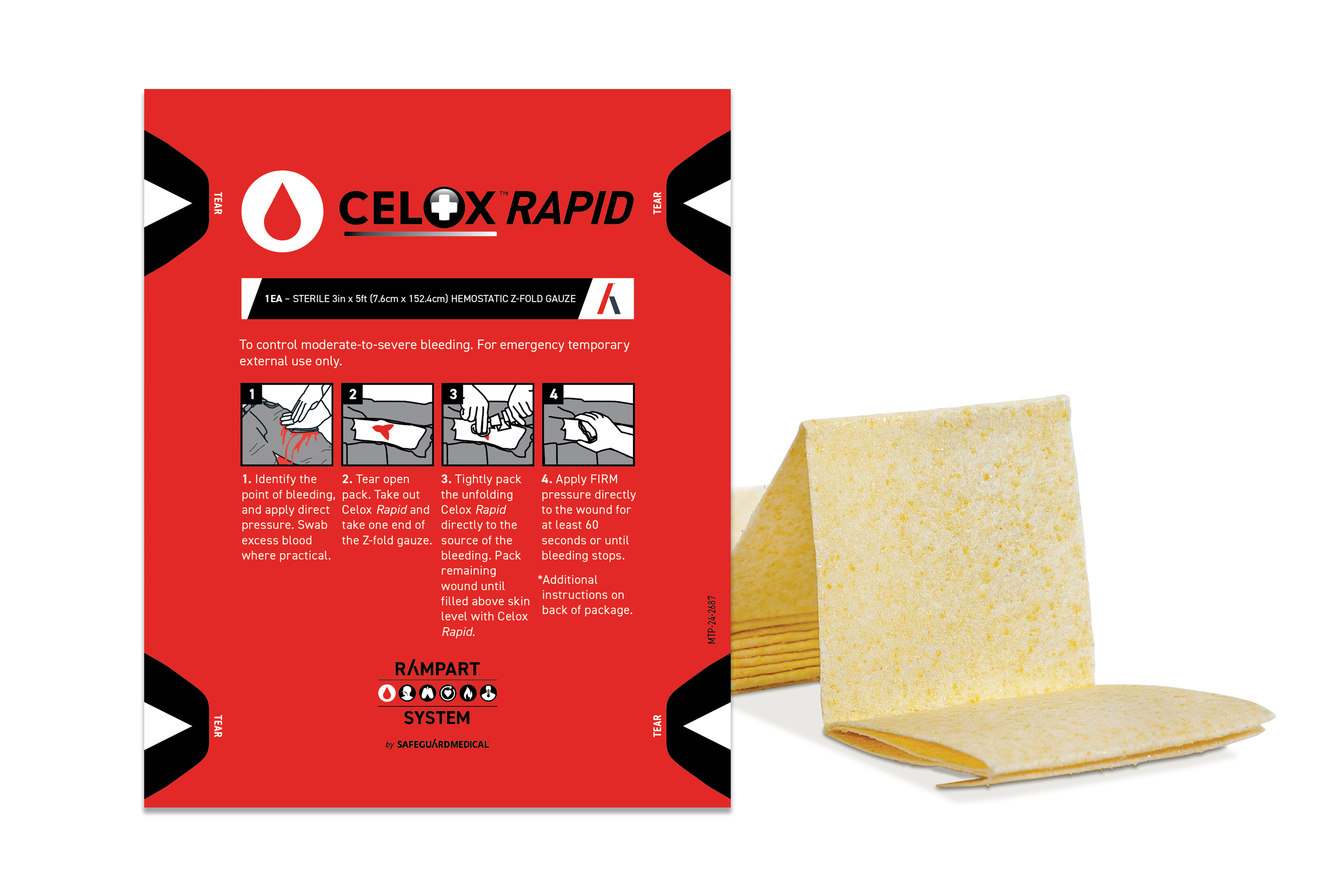 Hemostatic gauze MOJO First Aid Kit